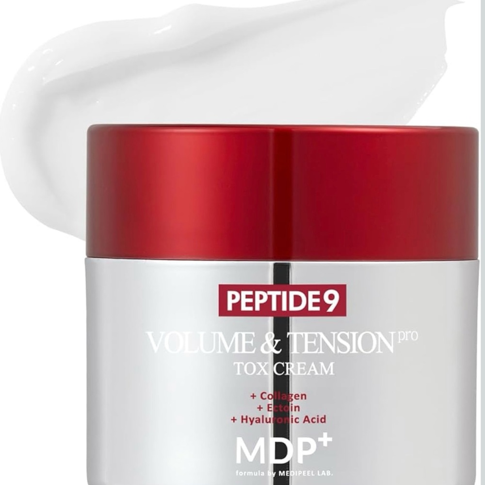 Peptide9 Volume & Tension Pro Tox Cream - Red and Silver
